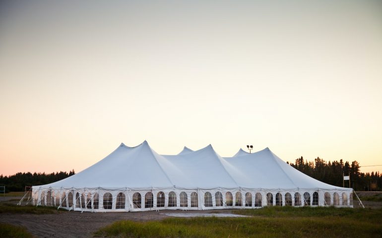 A party or event white tent